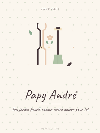 Affiche Grands-parents — Outils de jardin