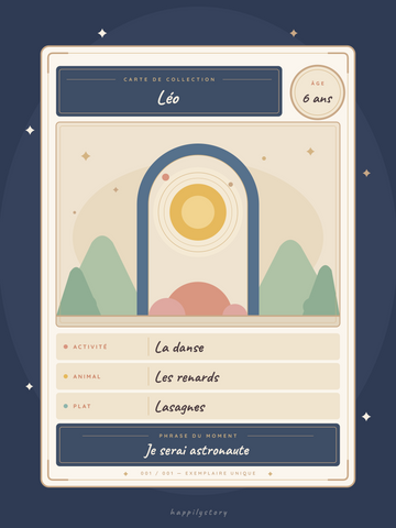 Poster enfant personnalisable | Ma carte de collection