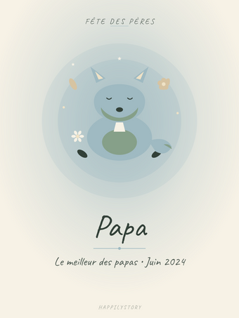 Affiche Fête des pères — Renard papa