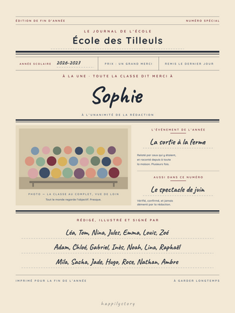 Le journal de notre année