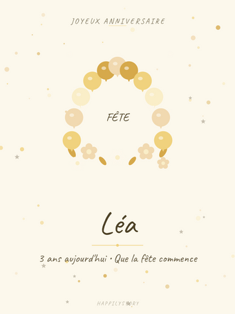 Affiche Anniversaire — Arche de ballons
