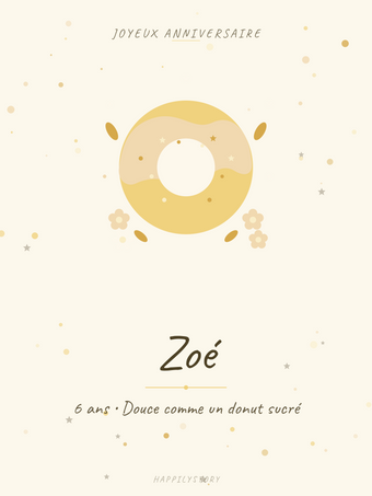 Affiche Anniversaire — Donut étoilé