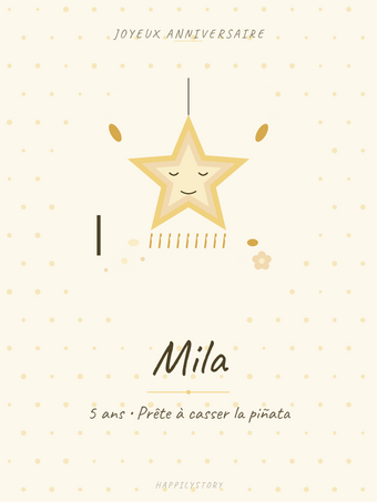 Affiche Anniversaire — Piñata florale
