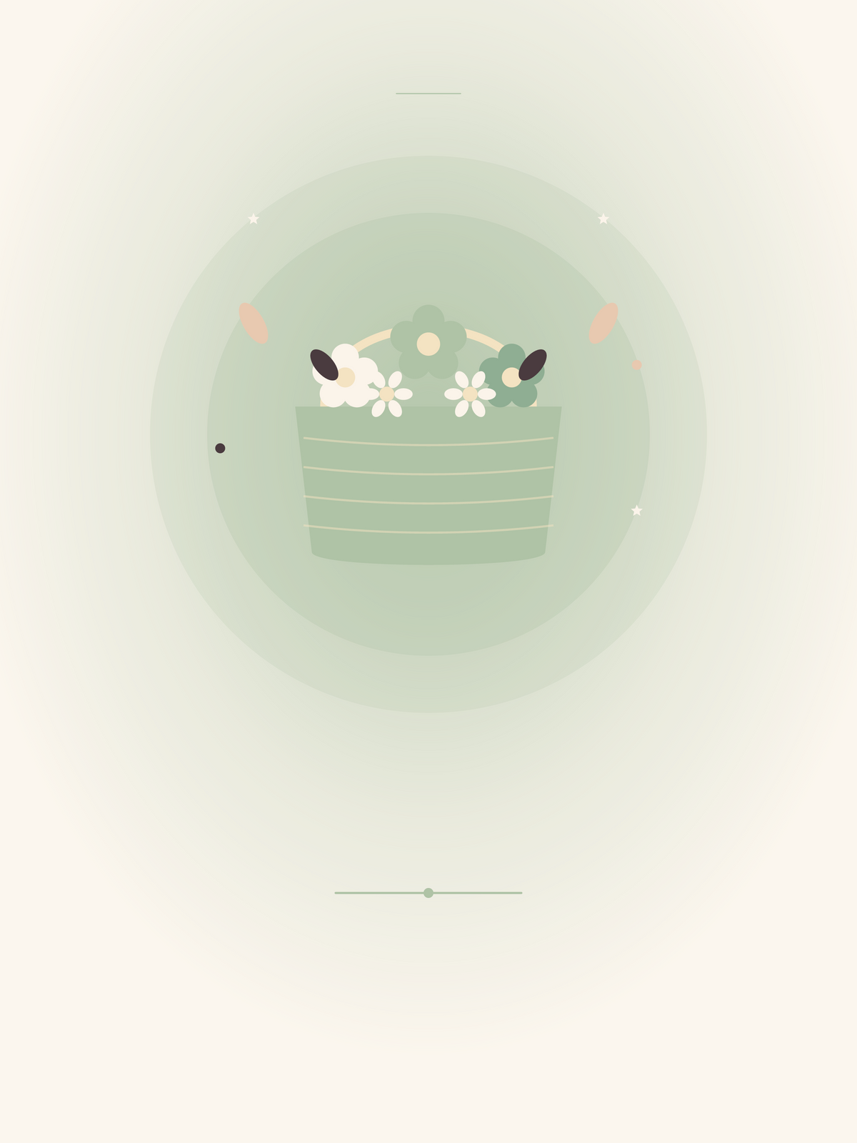 Affiche Fête des Mères — Panier de fleurs