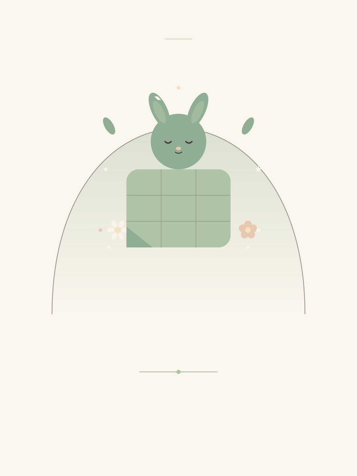Affiche Naissance — Doudou lapin