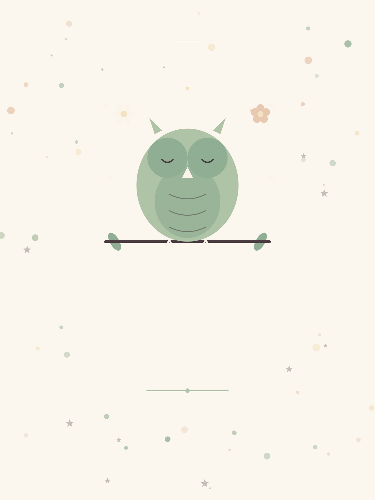 Affiche Naissance — Petit hibou
