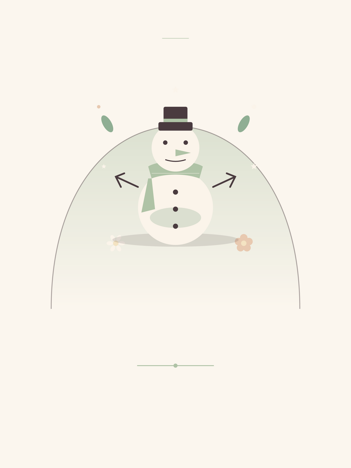 Affiche Noël — Bonhomme de neige