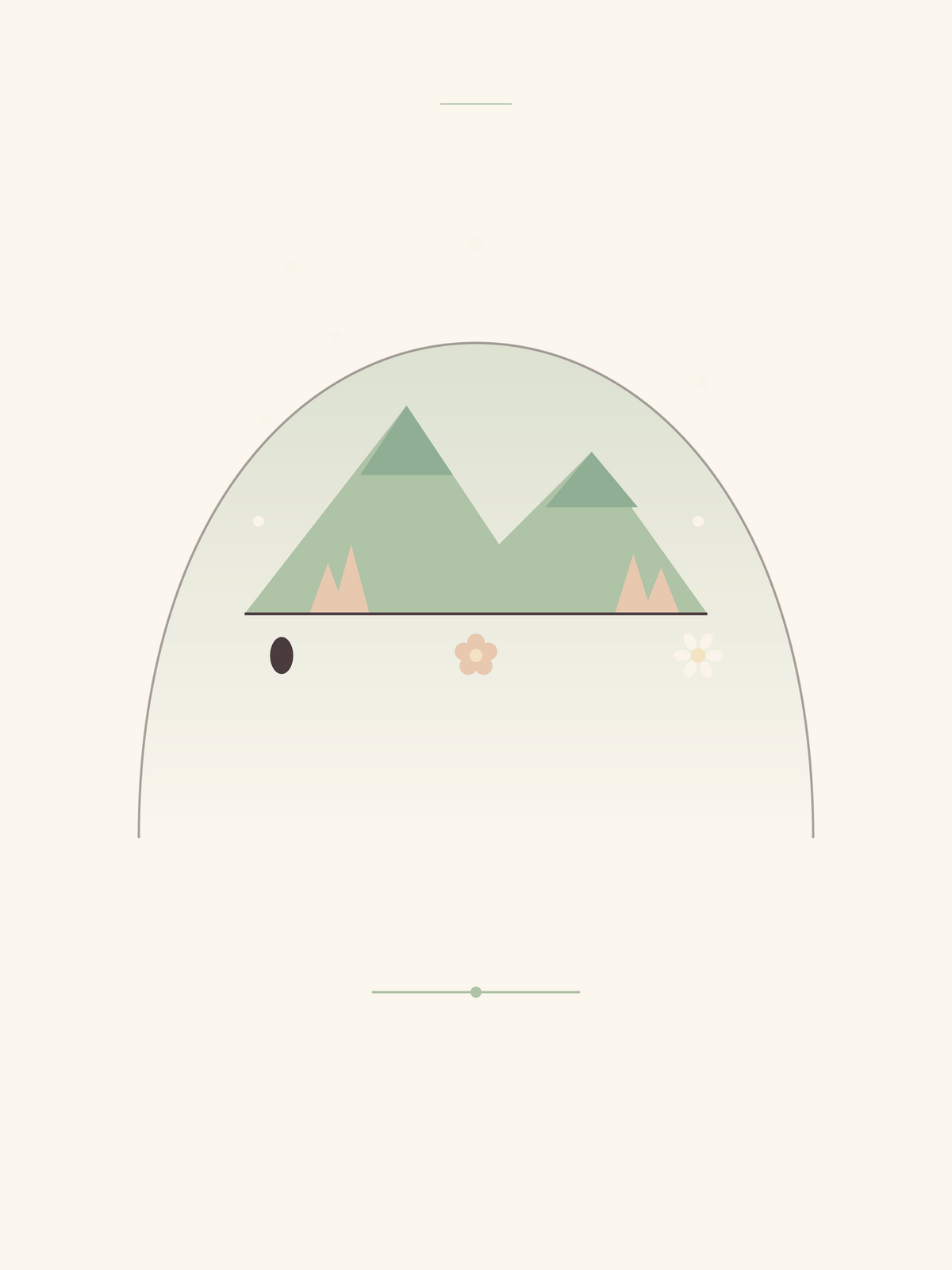 Affiche Fête des Pères — Montagne et sapins