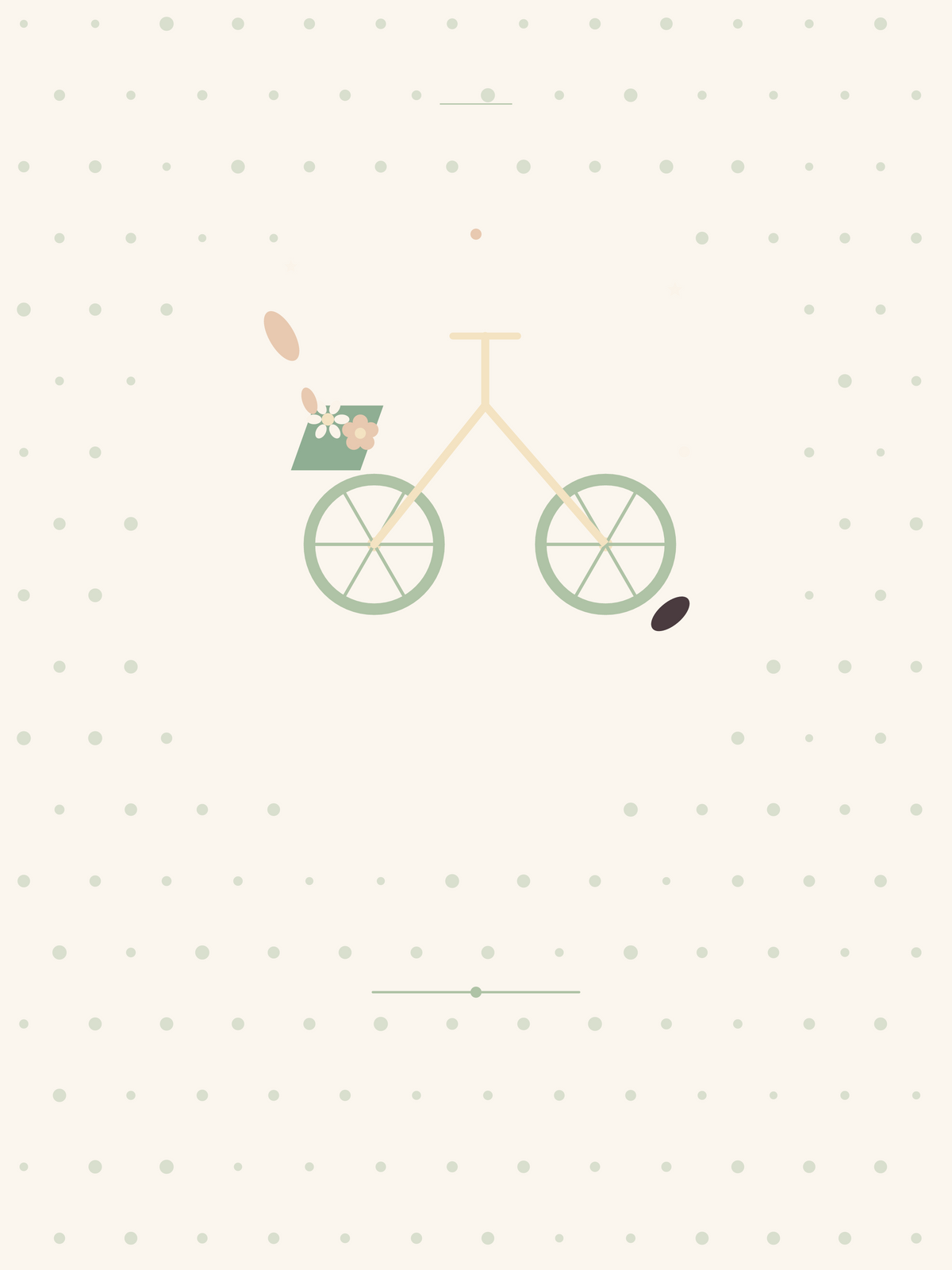 Affiche Fête des Pères — Vélo et panier fleuri