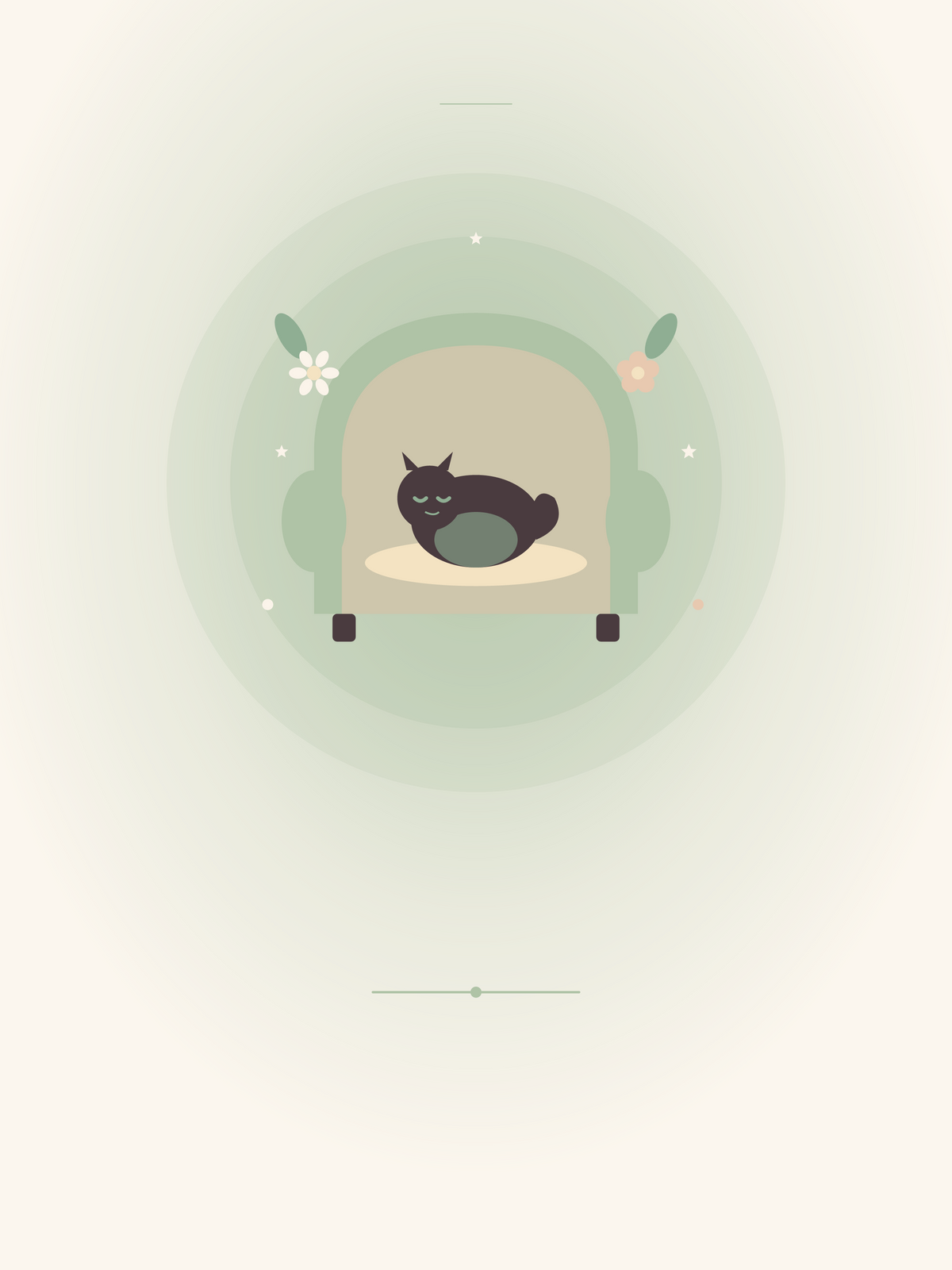 Affiche Grands-parents — Fauteuil et chat
