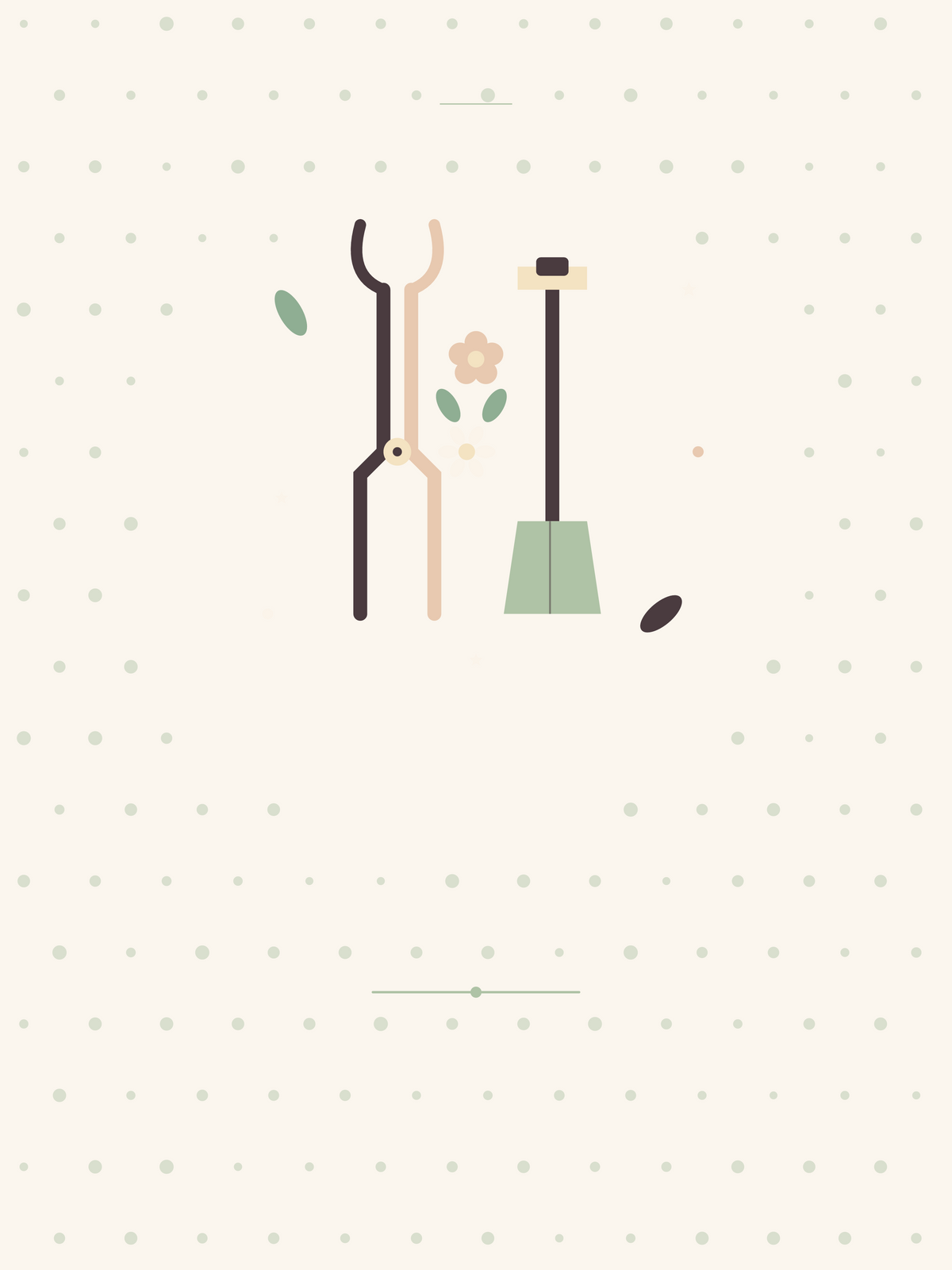 Affiche Grands-parents — Outils de jardin