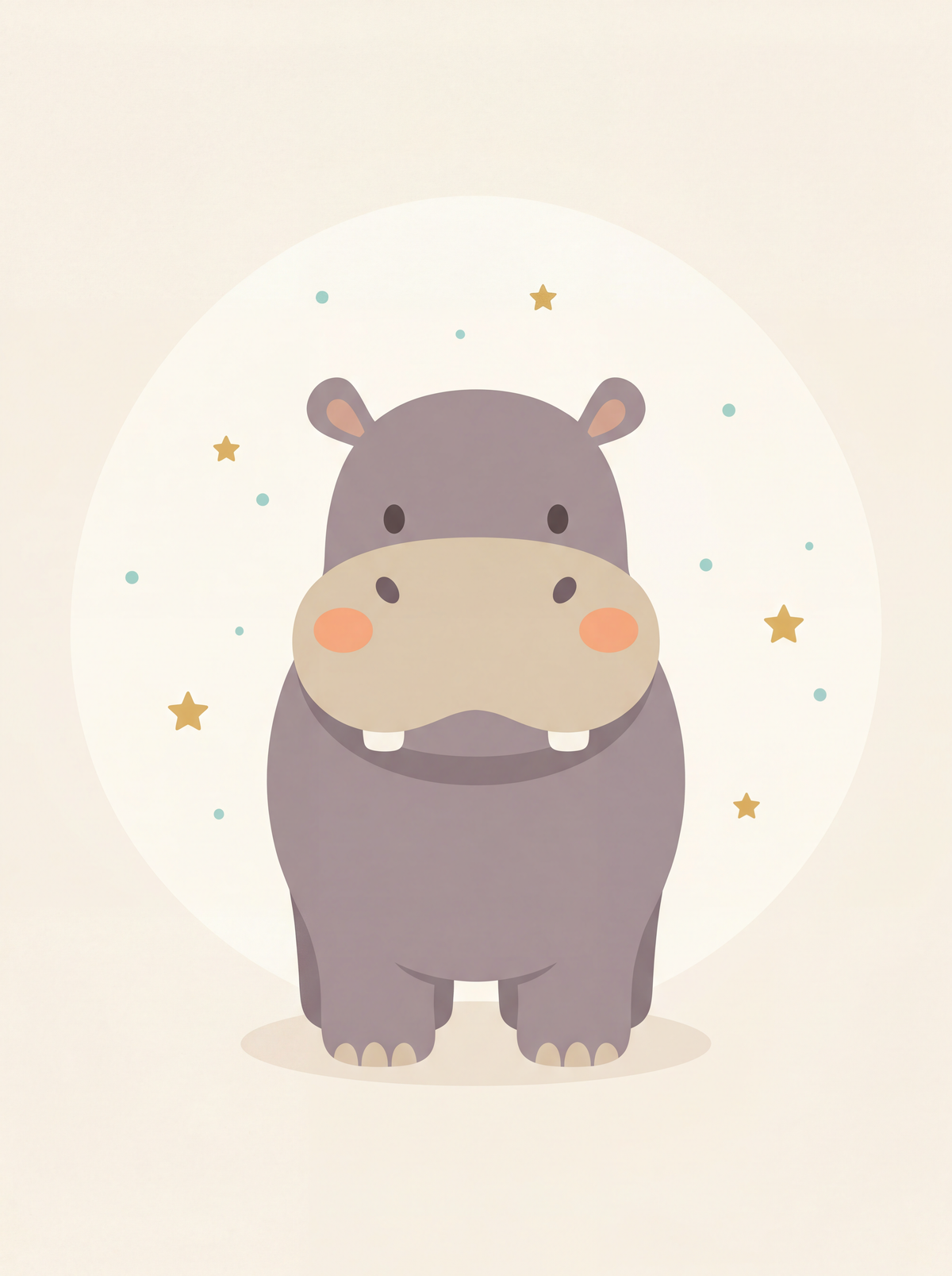 Affiche Hippopotame