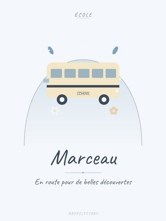 Affiche Véhicules — Bus scolaire