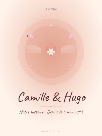 Affiche Amour — Cœur ailé