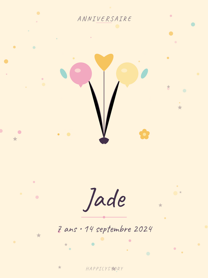 Affiche Anniversaire — Bouquet de ballons