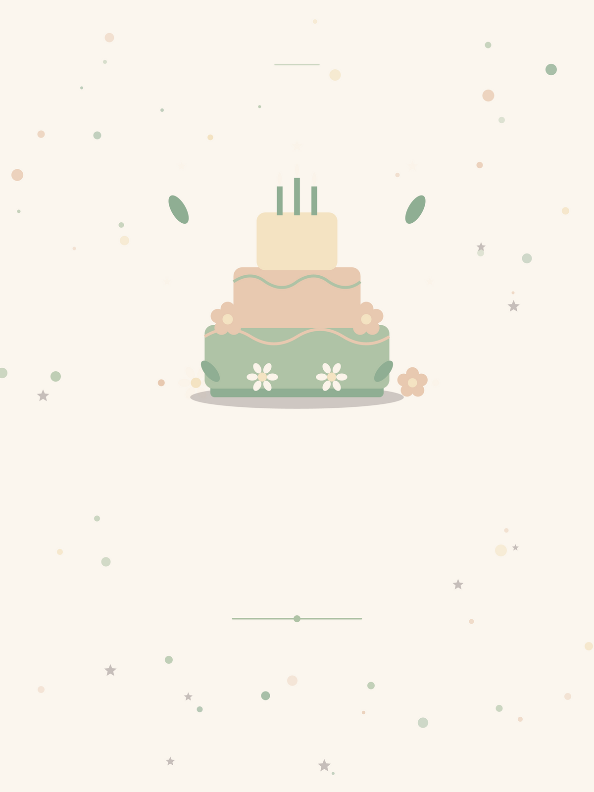 Affiche Anniversaire enfant — Gâteau