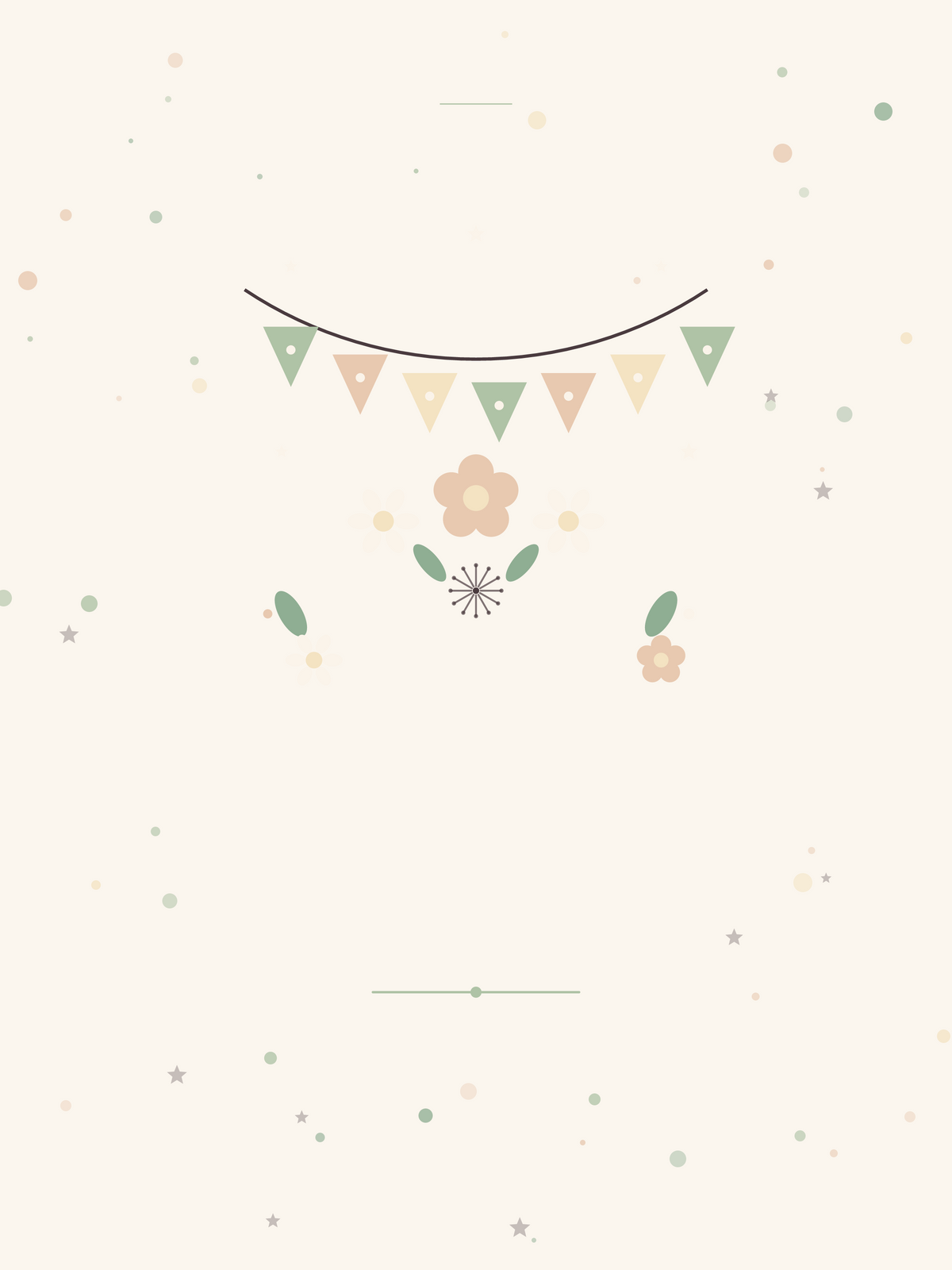 Affiche Anniversaire — Guirlande de fanions