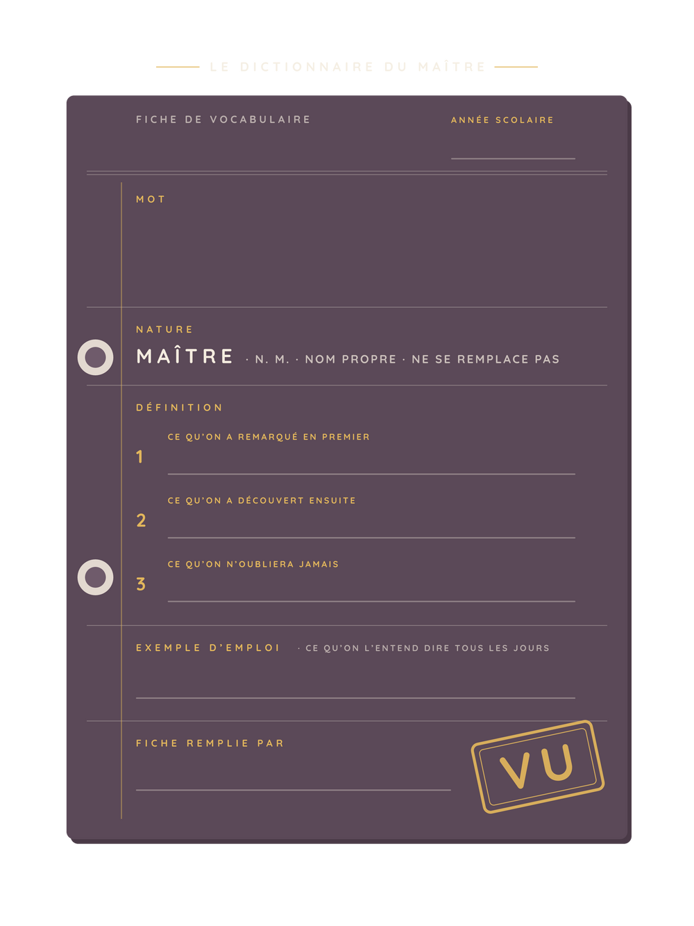 Le dictionnaire du maître