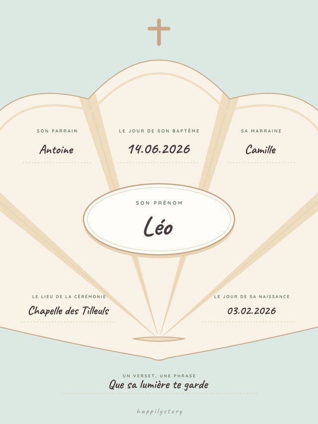 La coquille, affiche personnalisable remplie avec des valeurs d'exemple
