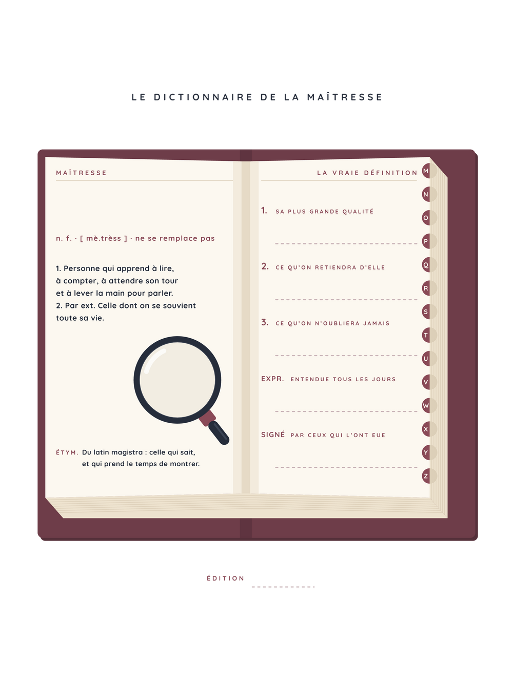 Le dictionnaire de la maîtresse