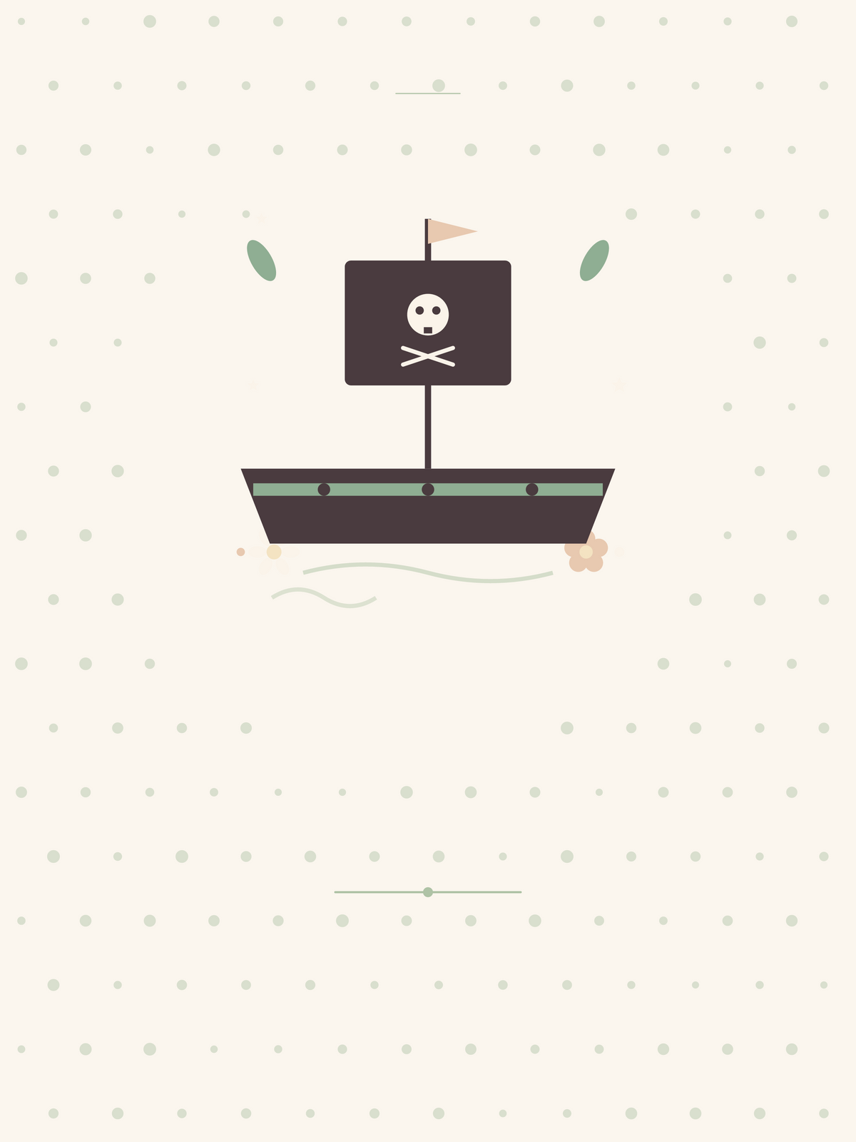 Affiche Chambre enfant — Bateau pirate