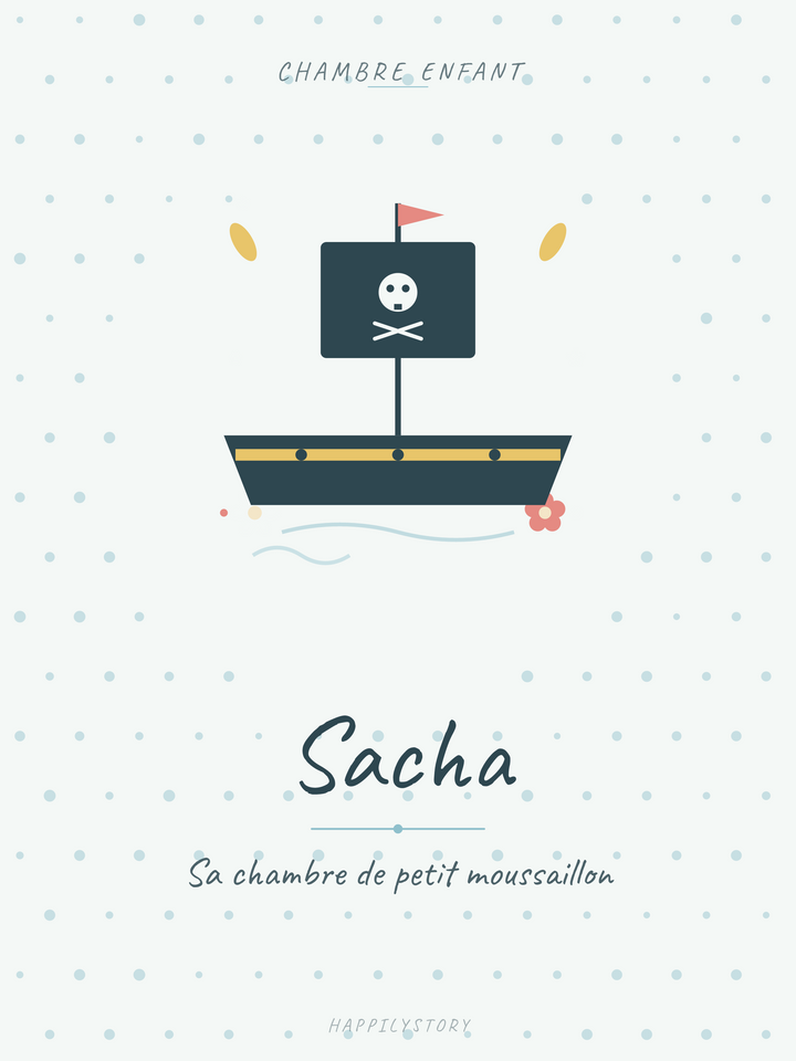 Affiche Chambre enfant — Bateau pirate