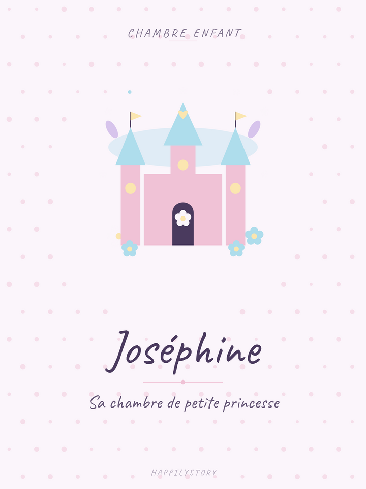Affiche Chambre enfant — Château de princesse