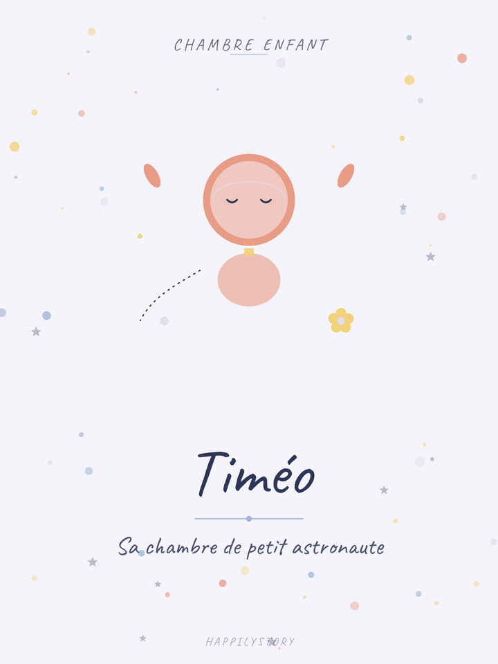 Affiche Chambre enfant — Astronaute flottant