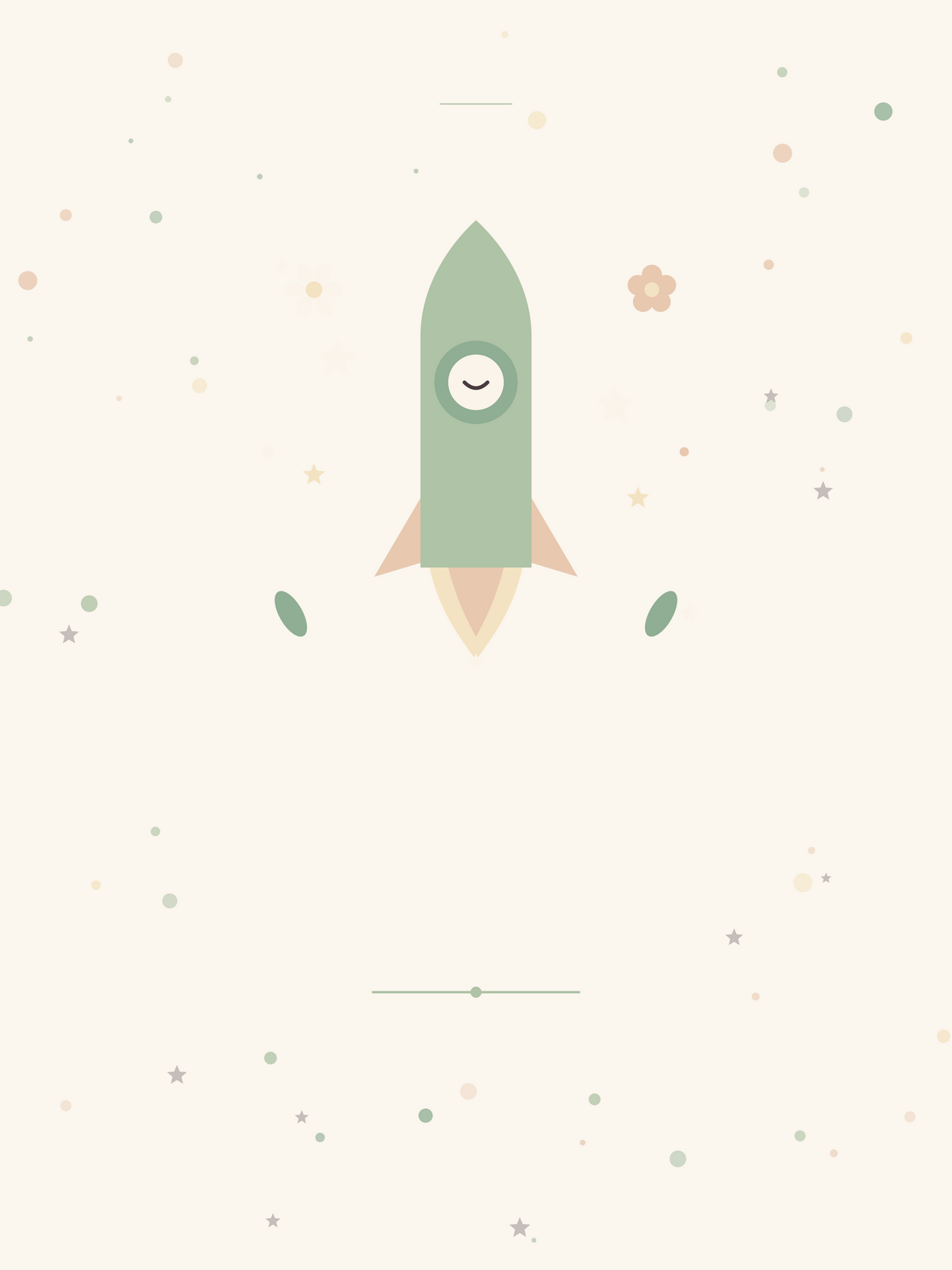 Affiche Chambre enfant — Fusée dans les étoiles