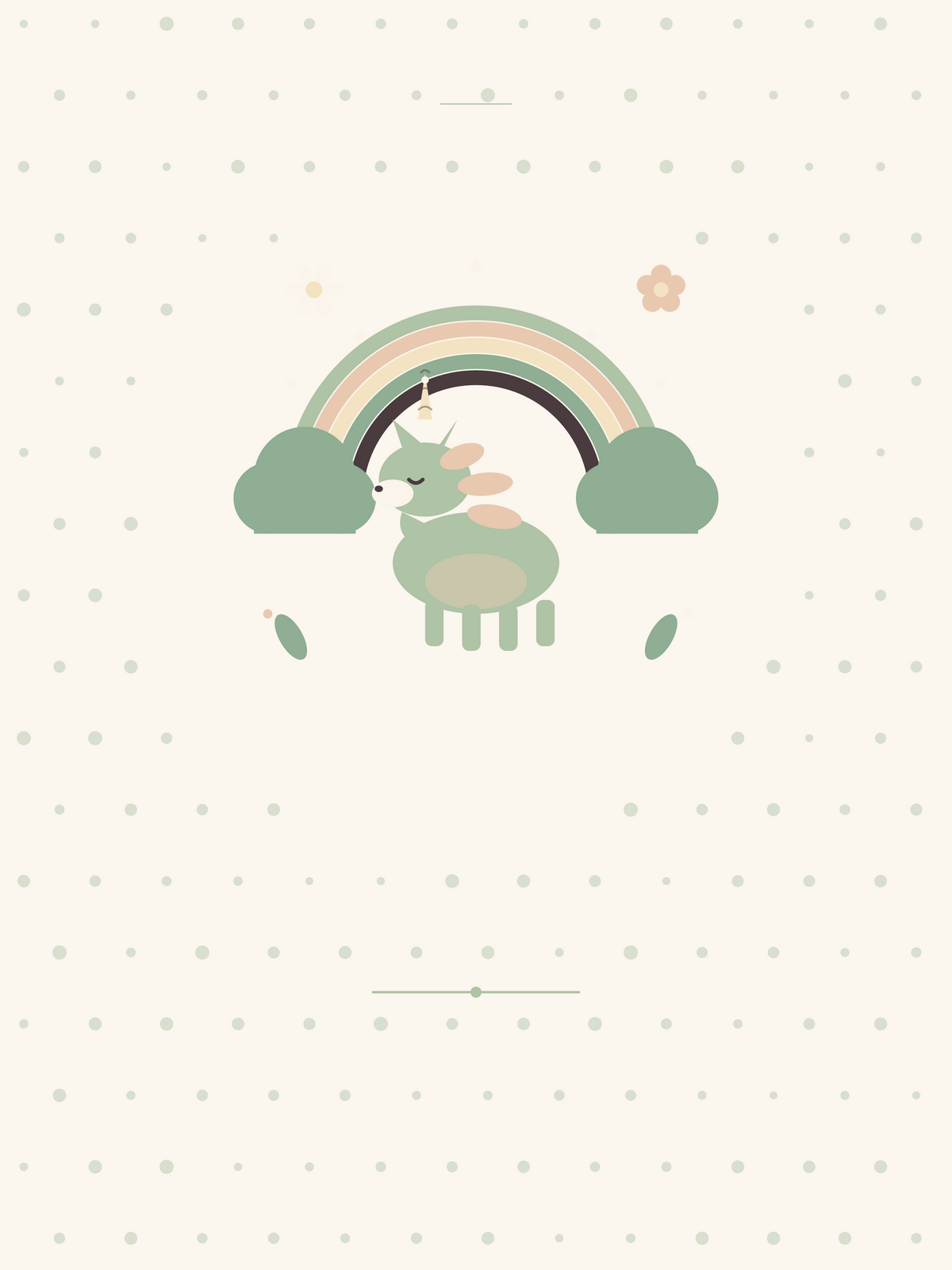 Affiche Chambre enfant — Licorne arc-en-ciel