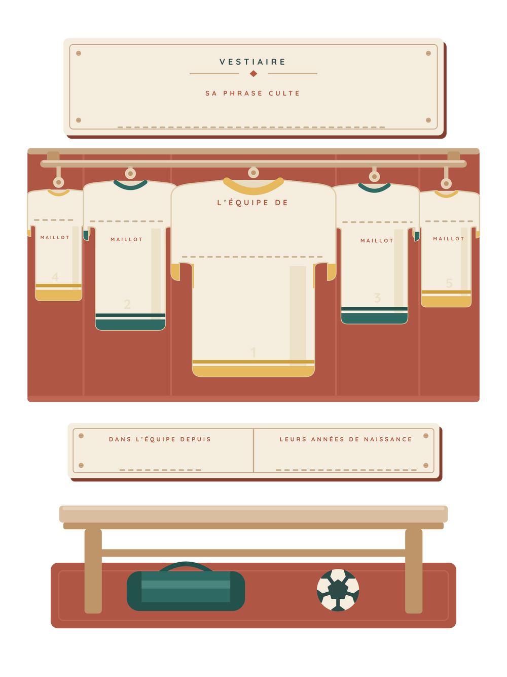 Affiche cadeau papa personnalisée | L'équipe