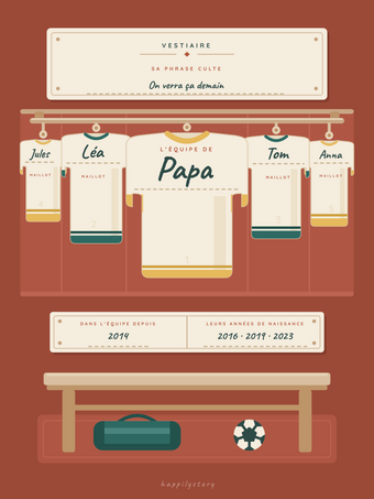 Affiche cadeau papa personnalisée | L'équipe