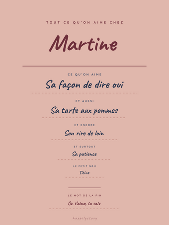 Tout ce que j'aime chez toi