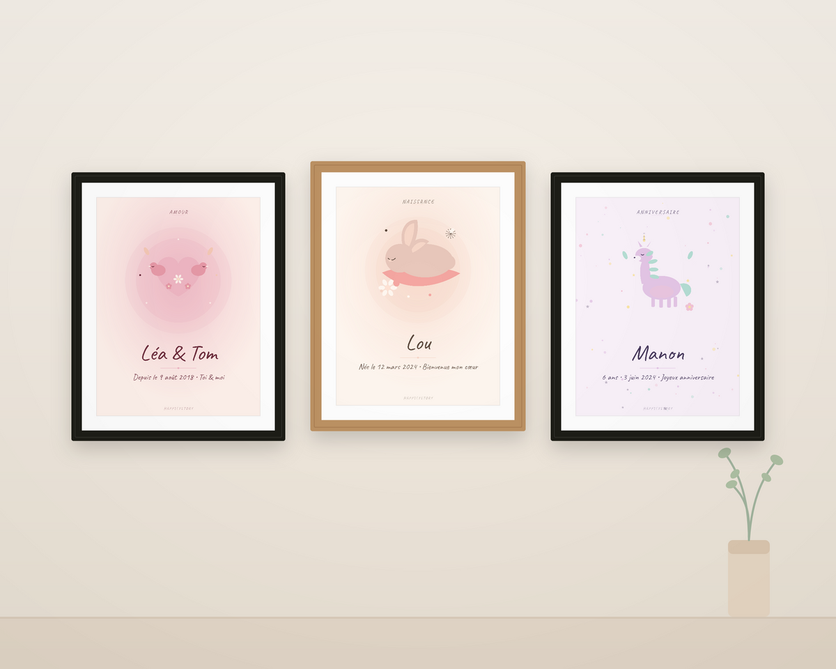 Vos plus beaux moments deviennent des affiches uniques.