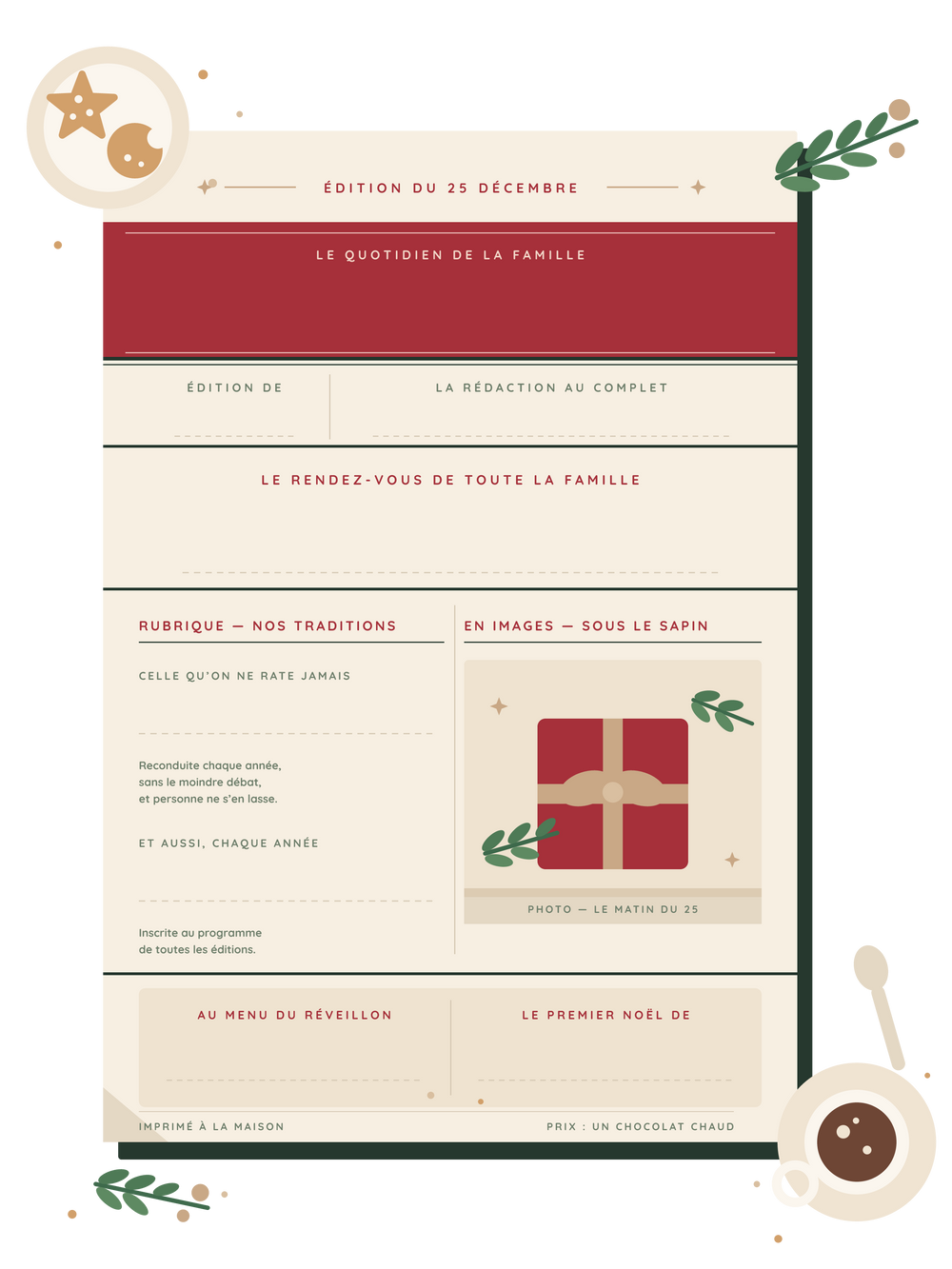 Affiche Noël personnalisée | Le journal du 25
