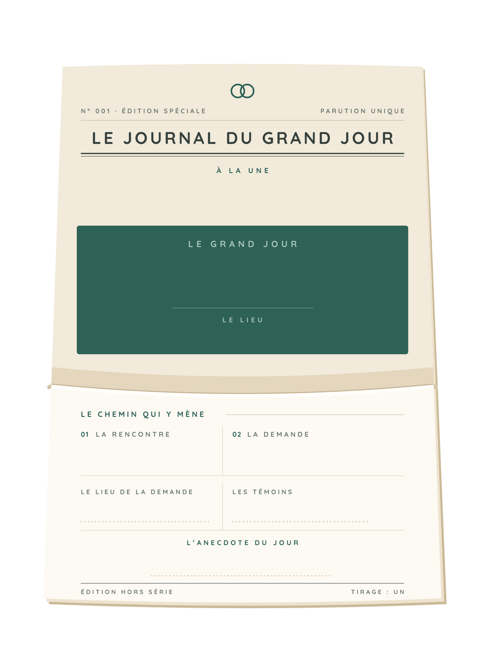 Poster mariage personnalisable | Le journal du grand jour
