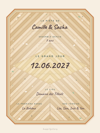 Poster mariage personnalisable | La piste de danse