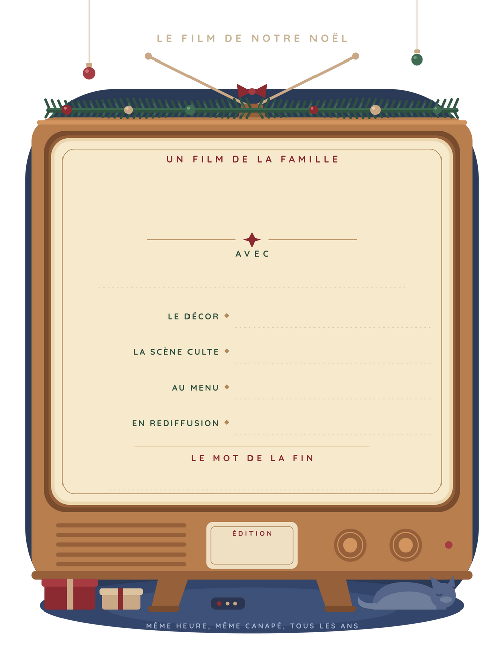 Poster Noël personnalisable | Le film de notre Noël