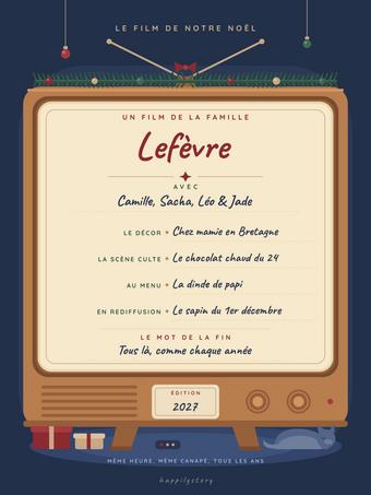 Poster Noël personnalisable | Le film de notre Noël