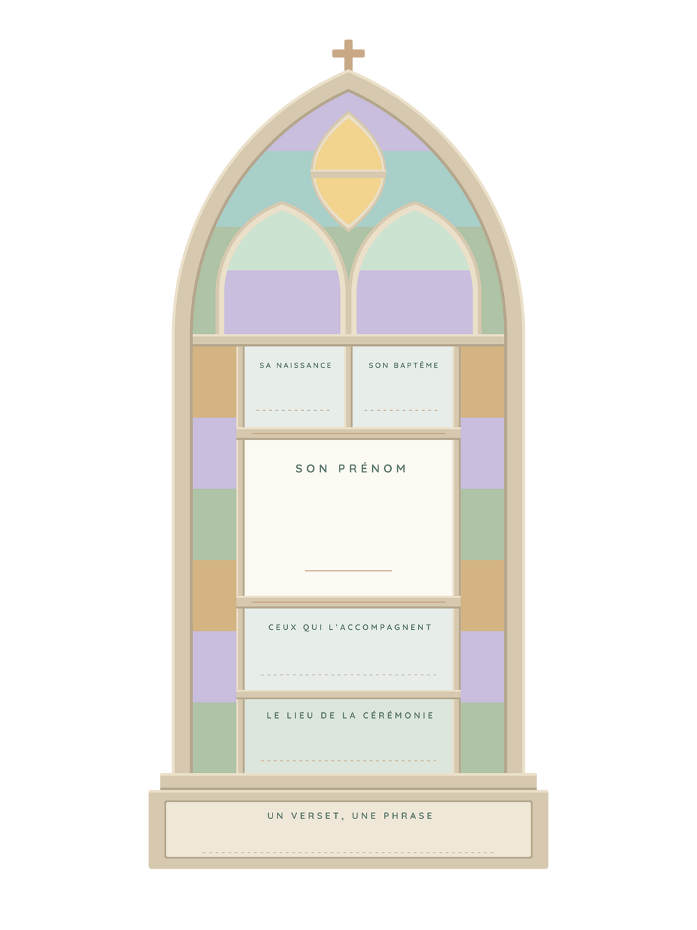 Poster baptême personnalisable | La lancette