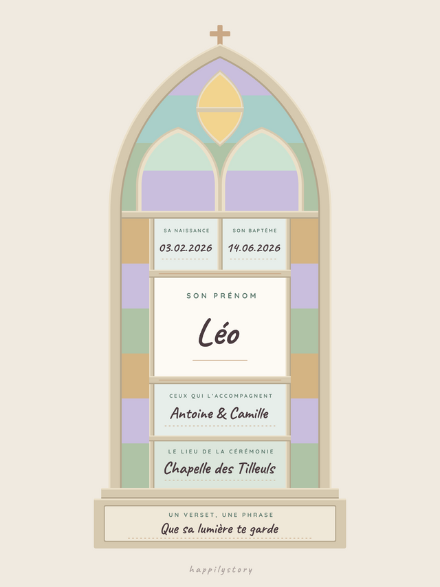 La lancette, affiche personnalisable remplie avec des valeurs d'exemple