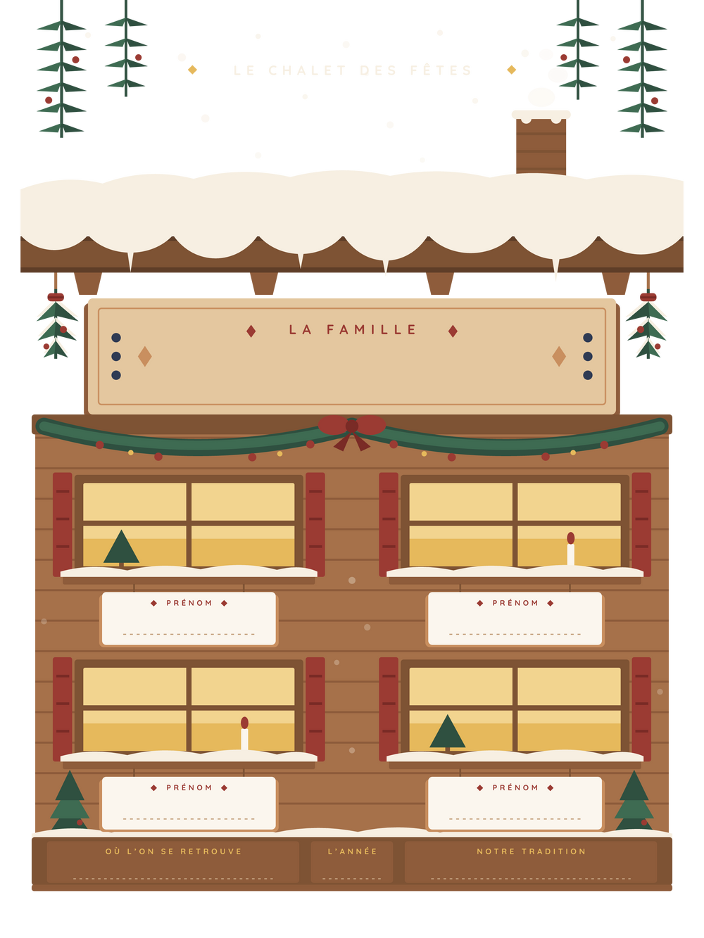 Poster Noël personnalisable | Le chalet des fêtes