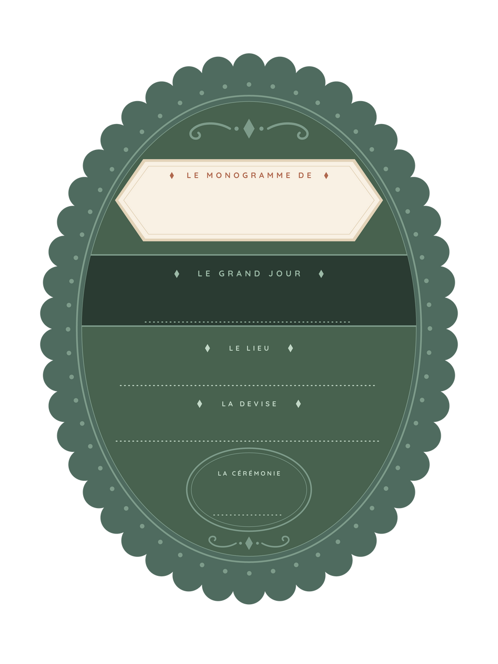 Affiche mariage personnalisée | Le monogramme