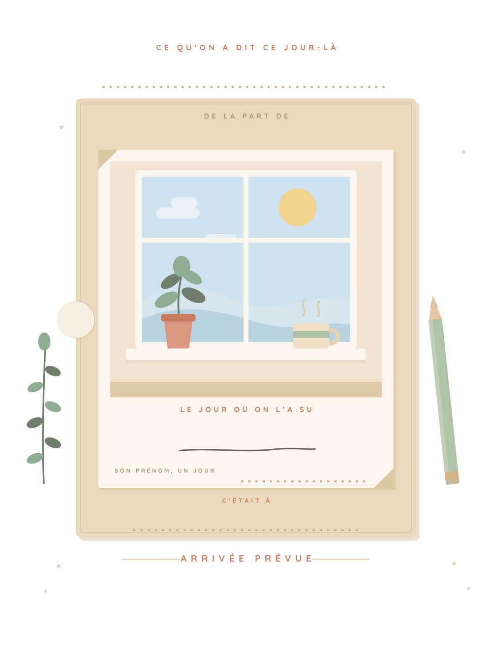 Poster souvenir grossesse personnalisable | Le test qui a tout changé
