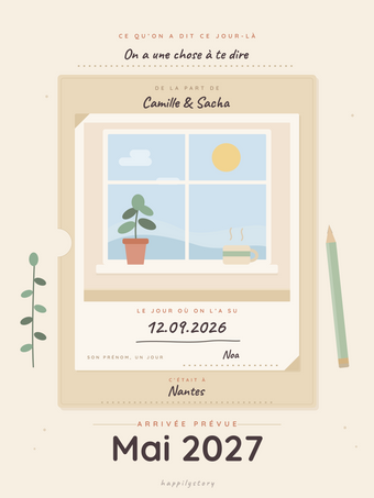 Poster souvenir grossesse personnalisable | Le test qui a tout changé