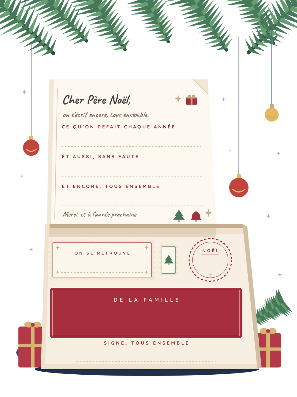 Affiche Noël personnalisée | La lettre au Père Noël