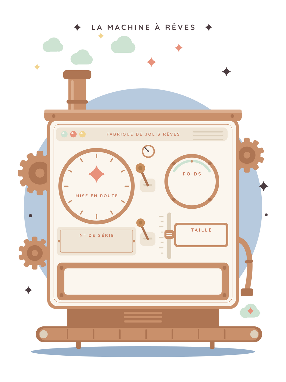 Affiche naissance personnalisée | Machine à rêves