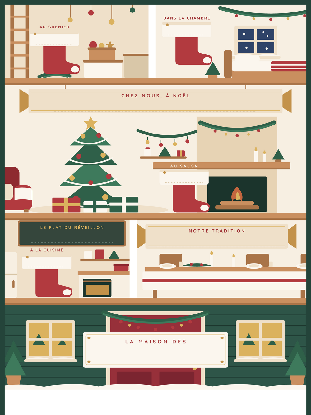 Affiche Noël personnalisée | La maison de Noël