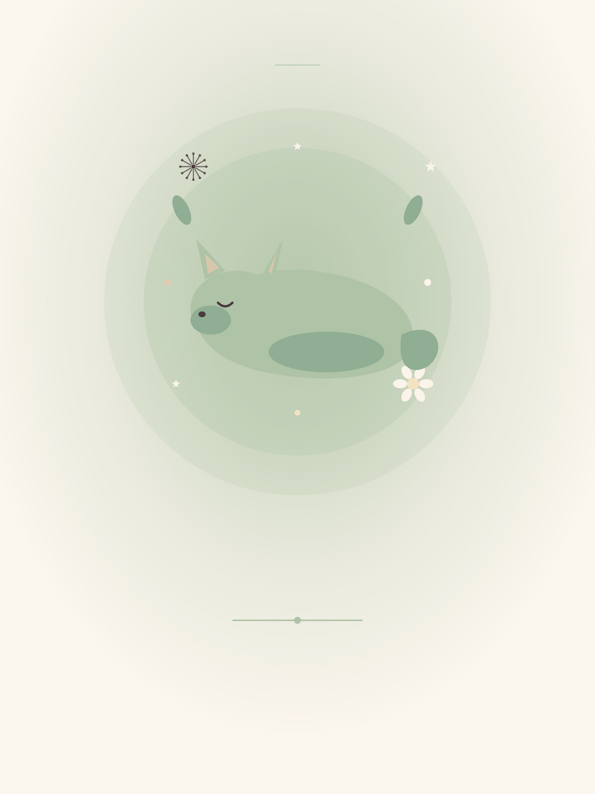 Affiche Naissance — Renard endormi