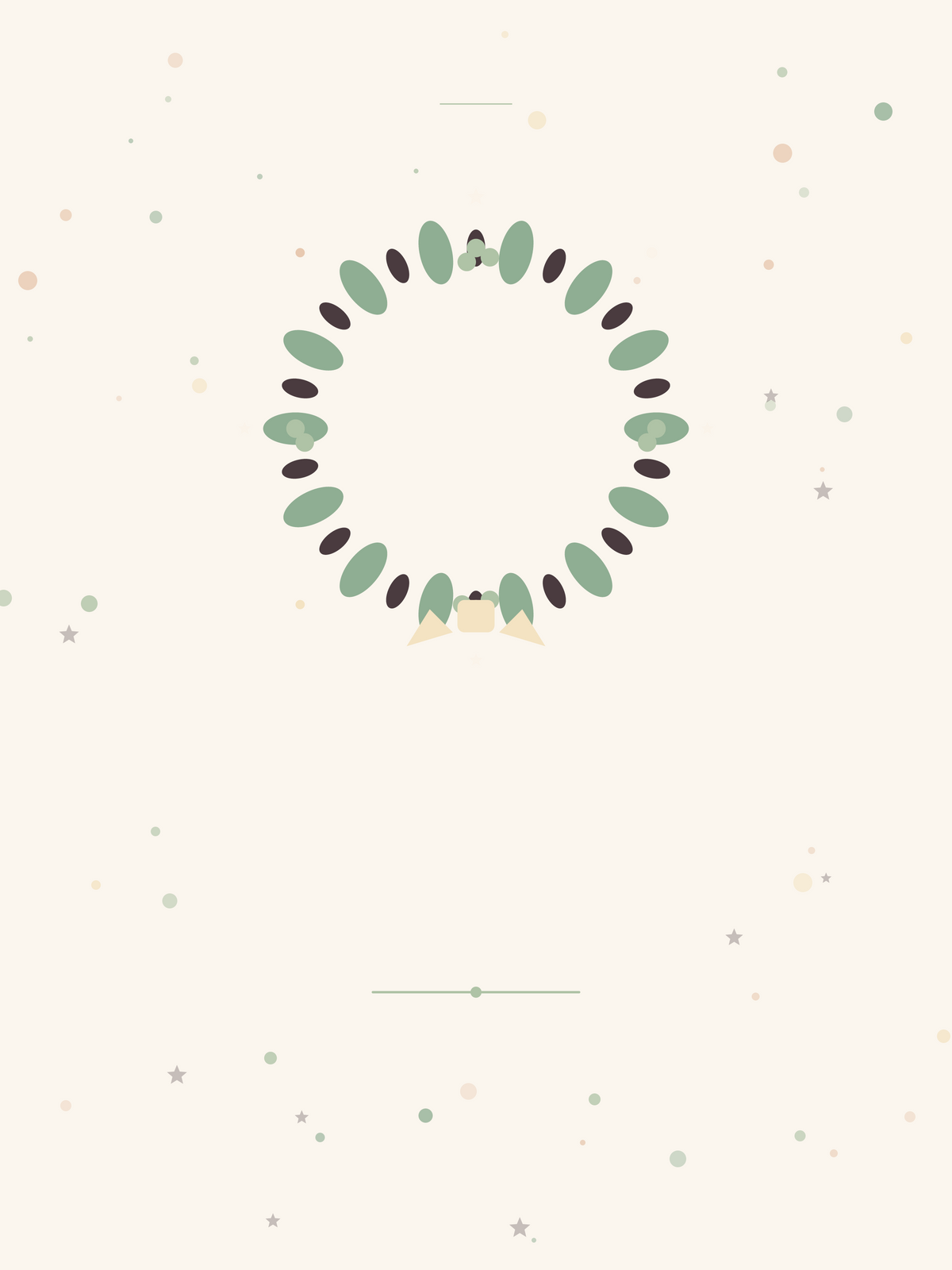 Affiche Noël — Couronne de houx